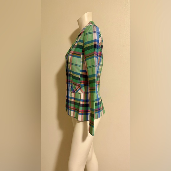 NWOT….1901 Green and Blue Plaid Blazer Tailored Fit, size: 0 - Picture 4 of 10